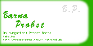 barna probst business card